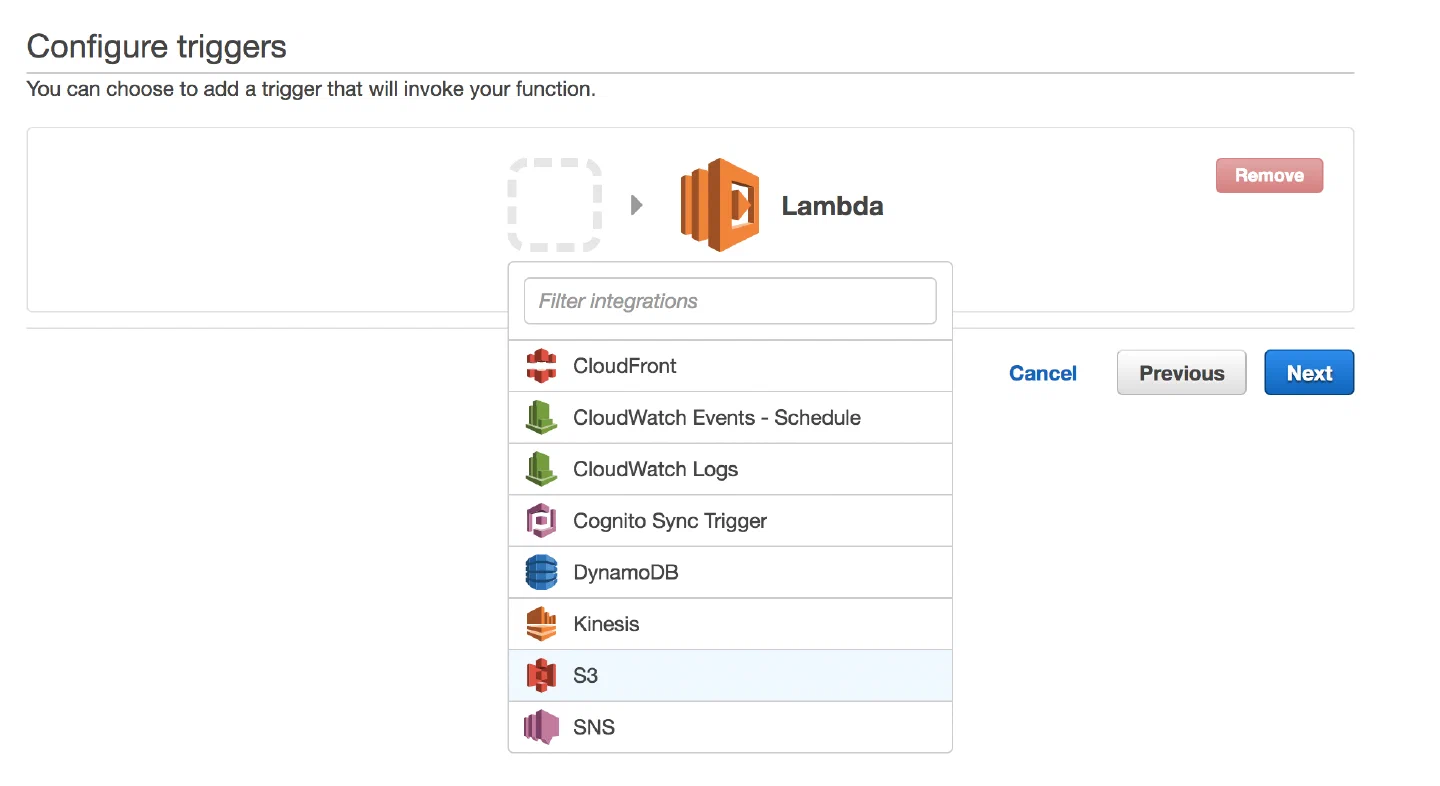 Lambda trigger