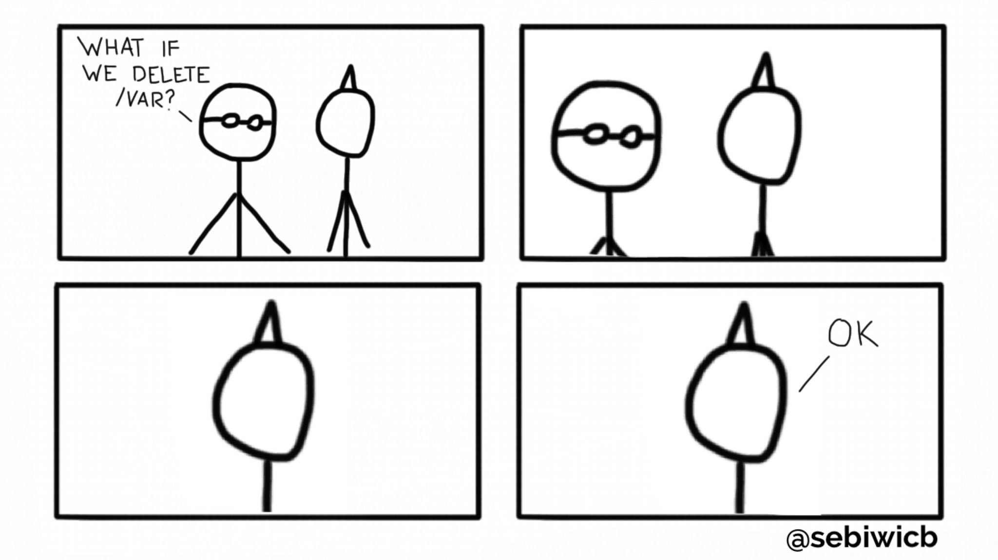 Maybe we should delete /var. Ok.