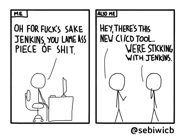 I say that I hate Jenkins, often. It's not true though.