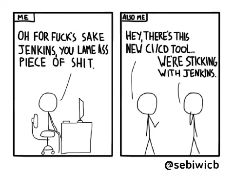 I say that I hate Jenkins, often. It's not true though.