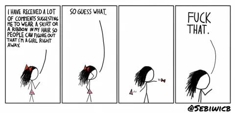 A lot of persons told me that I should make Deb wear a dress and a ribbon. I'm not doing it.