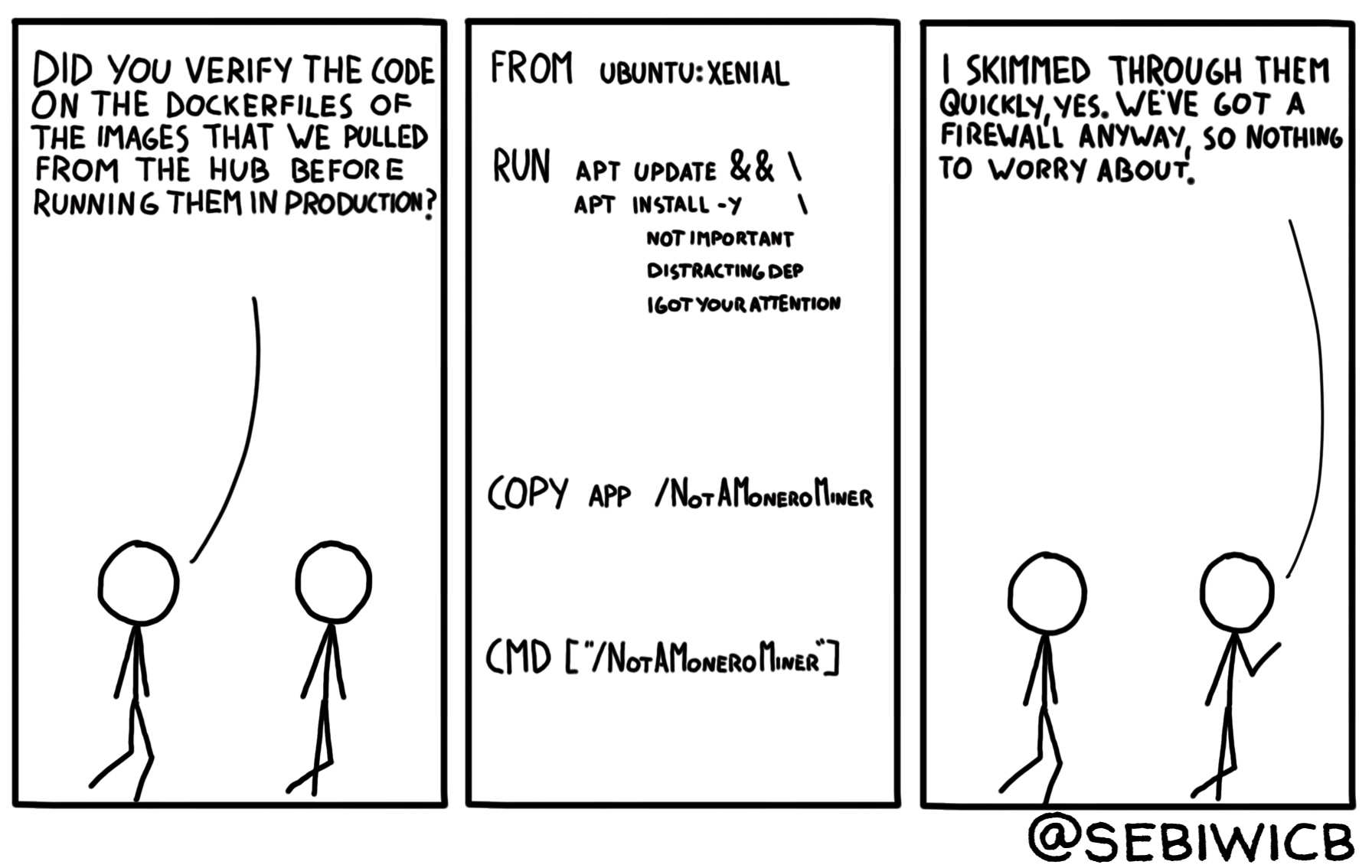 If you put some images in prodution, it's a good idea to go and see what the image actually does.