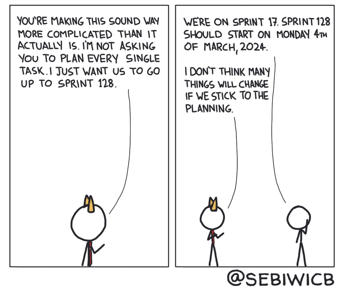 I love planning meetings. Specially when we're supposed to plan every single aspect of a product's lifetime for the next 25 years