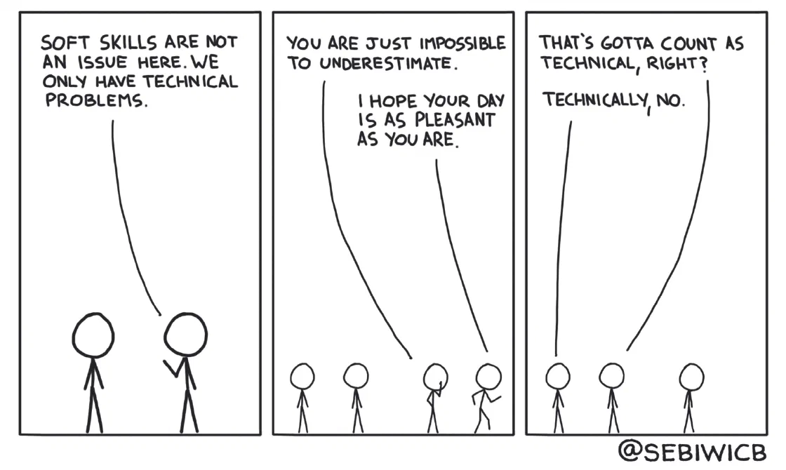 Often, people think all of their problems are technical. Most of the time, they're not.