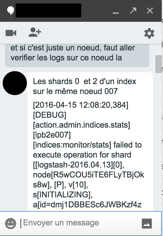 Awful hangouts message